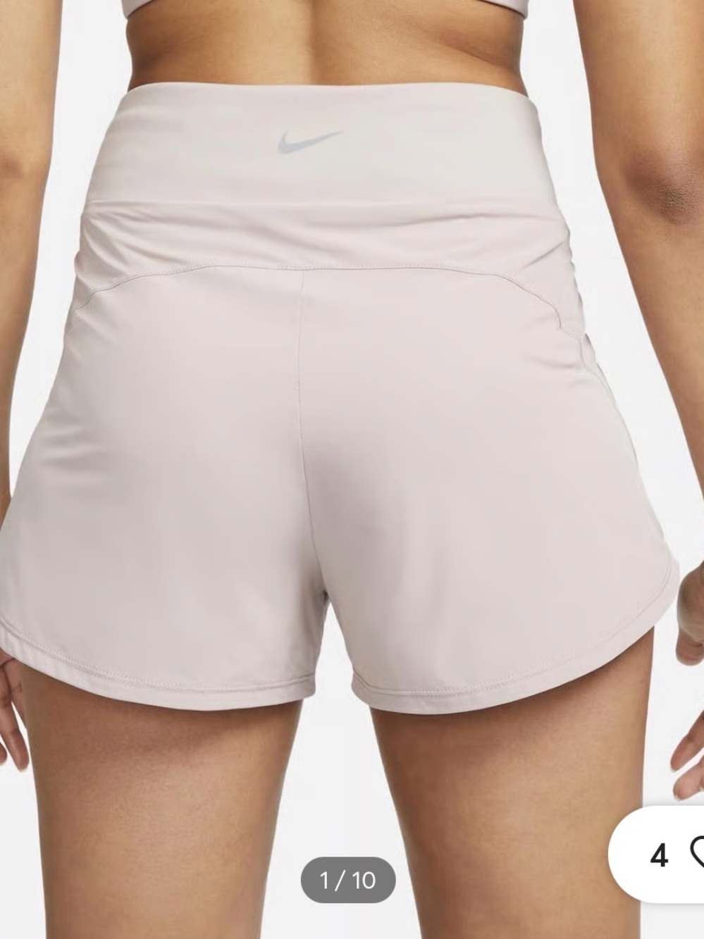 Nike Women’s High-Waist Athletic Shorts — Pale Pink